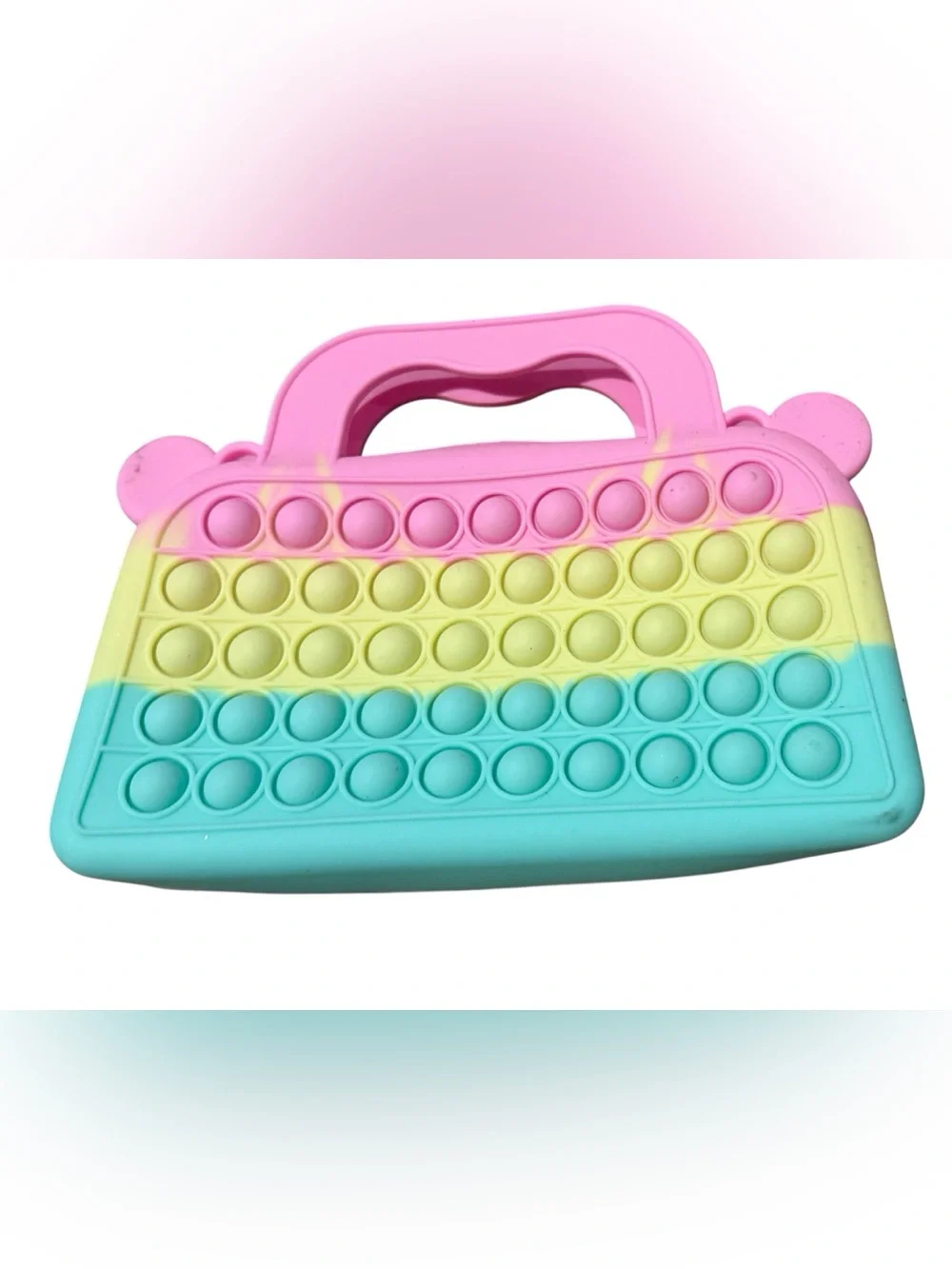 Pastel Pop It Fidgit Handle Bag